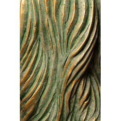 PTMD Bloempot Alexio - 16x16x30 cm - Cement - Groen
