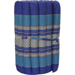 Fine Asianliving Thaise Mat Oprolbaar Matras 190x50x4.5cm Oceaan Blauw Meditatie Mat Matras