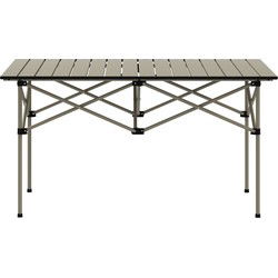 Opvouwbare Campingtafel met Oprolbaar Tafelblad van Aluminium - 95 x 55 cm - Khaki