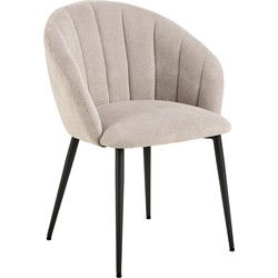 Eetkamerstoel Beige Stof - Zithoogte 46,5cm - Philadelphia