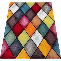 Laagpolig Modern Vloerkleed Smarela - Multi - 80x150 cm