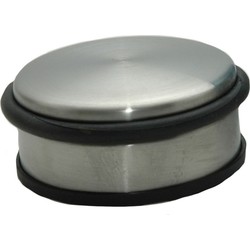 Deurstopper - RVS - rond - 11,5 x 6 cm - Deurstop 1,1 kg - Deurstoppers