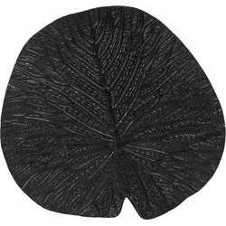 Ornament Leaf - Zwart - 44x3x44cm