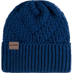 Knit Factory Sally Gebreide Muts Heren & Dames - Big Beanie - Kings Blue - One Size - Grof gebreid