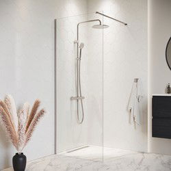 Badplaats Douchewand Florida 80 x 200 cm - Chroom – Inloopdouche 8 mm Veiligheidsglas