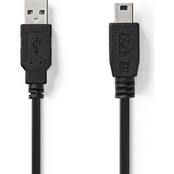 Nedis CCGT60300BK10 Kabel Usb 2.0 A Male - Mini 5-pins Male 1,0 M Zwart