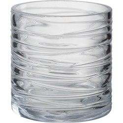 Windlicht | Glas | Transparant | 12.5x12.5x (h)12.5 Cm