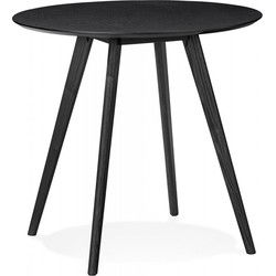 MIDY ronde keukentafel 90x90x75 cm Zwart