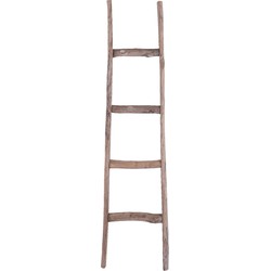 Clayre & Eef Handdoekhouder  34x6x130 cm Bruin Hout Decoratie ladder