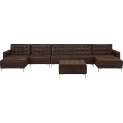 Beliani ABERDEEN - Modulaire Sofa-Bruin-Kunstleer