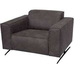 Fauteuil - Lambada - leer Hunter grijs 104