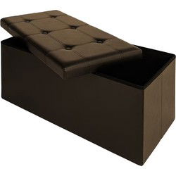 Monzana Zitbank - 80cm - met - opslagruimte - in - Bruin