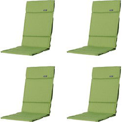 Madison -  Tuinkussen Fiber Deluxe Rib lime - Ca. 125x50 cm - Set van 4