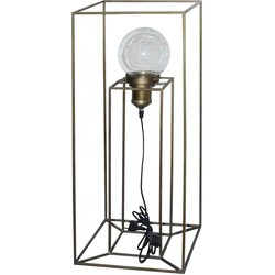 PTMD Harm Vierkante Staande Lamp - 30 x 30 x 70 cm - Ijzer - Goud