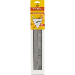 Brievenbusborstel - wit - kunststof - 38 x 8,3 cm - tochtafsluiter - energiebesparend - Brievenbusonderdeel
