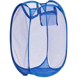 Kipit Wasmand flexibel/opvouwbaar - donkerblauw - kunststof - 33 x 33 x 58 cm - 60 liter - Wasmanden