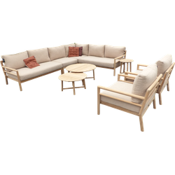 Mare loungeset xl teak/multi natural