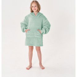 Textino JUNIOR Oversized Hoodie voor kinderen - 50x70 cm - Hoodie & deken in één - met capuchon - Jadeite - groen - Textino