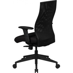 Pippa Design bureaustoel met rugleuning van netstof - zwart