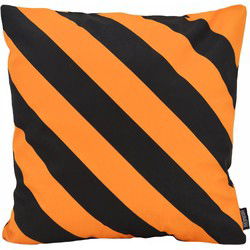 Sierkussen Stripe Zwart/Okergeel | 45 x 45 cm | Katoen/Polyester
