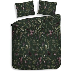 Heckett & Lane Dekbedovertrek Florian Dark Green 260 x 200 220 cm + 2 slopen 60 x 70 cm