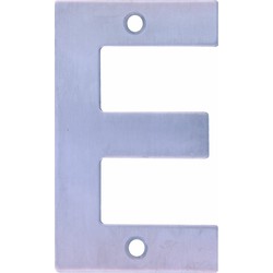AMIG Huisnummer/letter E - massief Inox RVS - 10cm - incl. bijpassende schroeven - zilver - Huisnummers