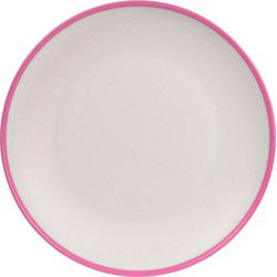 Onbreekbare kunststof/melamine roze ontbijt bordjes 28 cm voor outdoor/camping - Campingborden