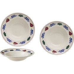 Boerenbont Diep Bord diameter 28cm set van 3 stuks