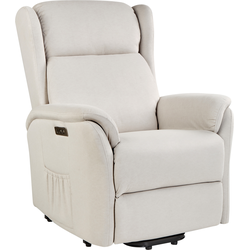 Beliani ELEGY - Fauteuil-Wit-Polyester