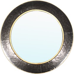 PTMD Inova Black iron mirror with clean minimal border