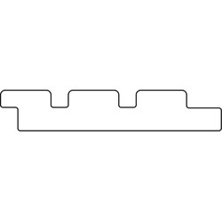 Triple profiel Midden-Europees vuren zwart gespoten 2,2x14,0x240 cm Tuindeco