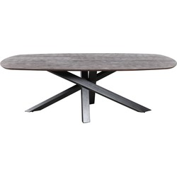 PTMD Alore brown black diningtable oval 280 cm