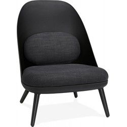 TICOS design loungestoel 74x66x76 cm Zwart