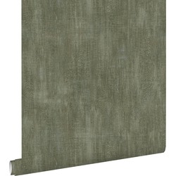 ESTAhome behang betonlook olijfgroen - 0,53 x 10,05 m - 148754