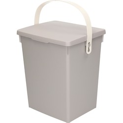 Excellent Houseware Gft afvalbakje voor aanrecht - 5,5L - klein - grijs - afsluitbaar - compostbakje - Prullenbakken