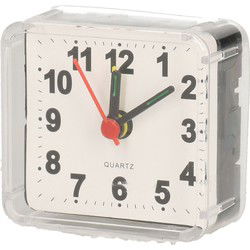 Gerimport Reiswekker - transparant - kunststof - 6 cm - analoog - Wekkers