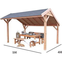 Kapschuur Landleven 500 x 400 cm incl dakbedekking