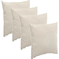 Hesperide Sierkussen - 4x - beige - voor binnen en buiten - 40 x 10 cm - tuinstoelkussens