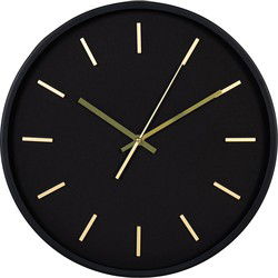 QUVIO Wandklok zwart Kensington - ø35 cm - Zwart