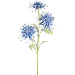 Greenmoods Kunstbloem Scabiosa Japonica - Nep plant - 1 Stuk - 70cm - Blauw-