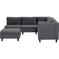 Beliani FEVIK - Modulaire Sofa-Grijs-Polyester