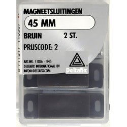 Magneetsluiting 45mm bruin 2st