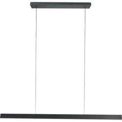 Mexlite - hanglamp - BrightLine - zwart - kunststof metaal - grote eettafellamp - LED - 4202ZW