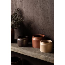 PTMD Bloempot Jillanne - 18x18x16 cm - Keramiek - Paars