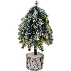 Clayre & Eef Kerstdecoratie Kerstboom 11x11x25 cm Groen Kunststof