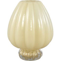 PTMD Vaas Syamer - 16x16x22cm - Glas - Creme
