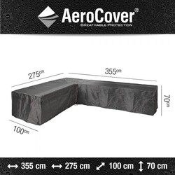 Loungesethoes hoekset links 355x275x100xH70 cm - AeroCover