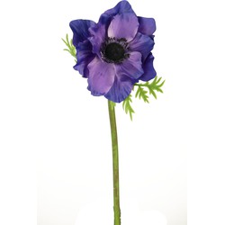 Kunstbloem Anemone 43 cm paars