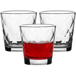 Bormioli Rocco Drinkglazen Kaleido - 3x stuks - glas - 240 ml - transparant - waterglazen - Drinkglazen