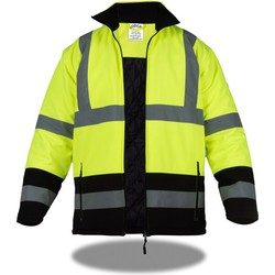 Rodopi® Winterjas Veiligheidsjas Reflecterend - Geel/Zwart - maat M